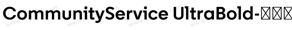 CommunityService UltraBold字体转换